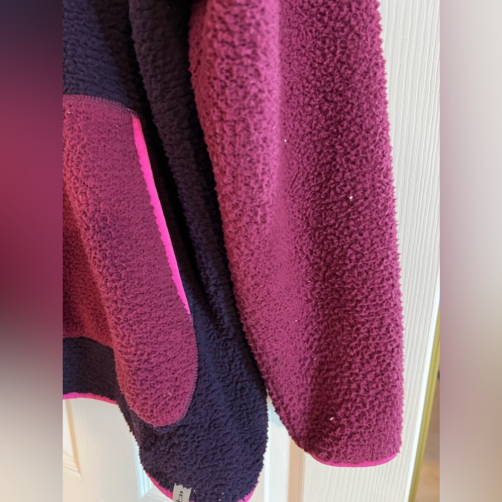 Lands End Teddy Bear Jacket. Purple and pink. Size XL. - Picture 3 of 11